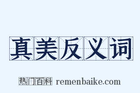 真美反义词是什么意思的图片